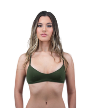 Cargar imagen en el visor de la galería, Leilani Forest Green Seamless Bralette Bikini Top 