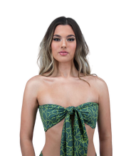 Cargar imagen en el visor de la galería, Mira Reversible Bandeau Bikini Top in Jungle Print